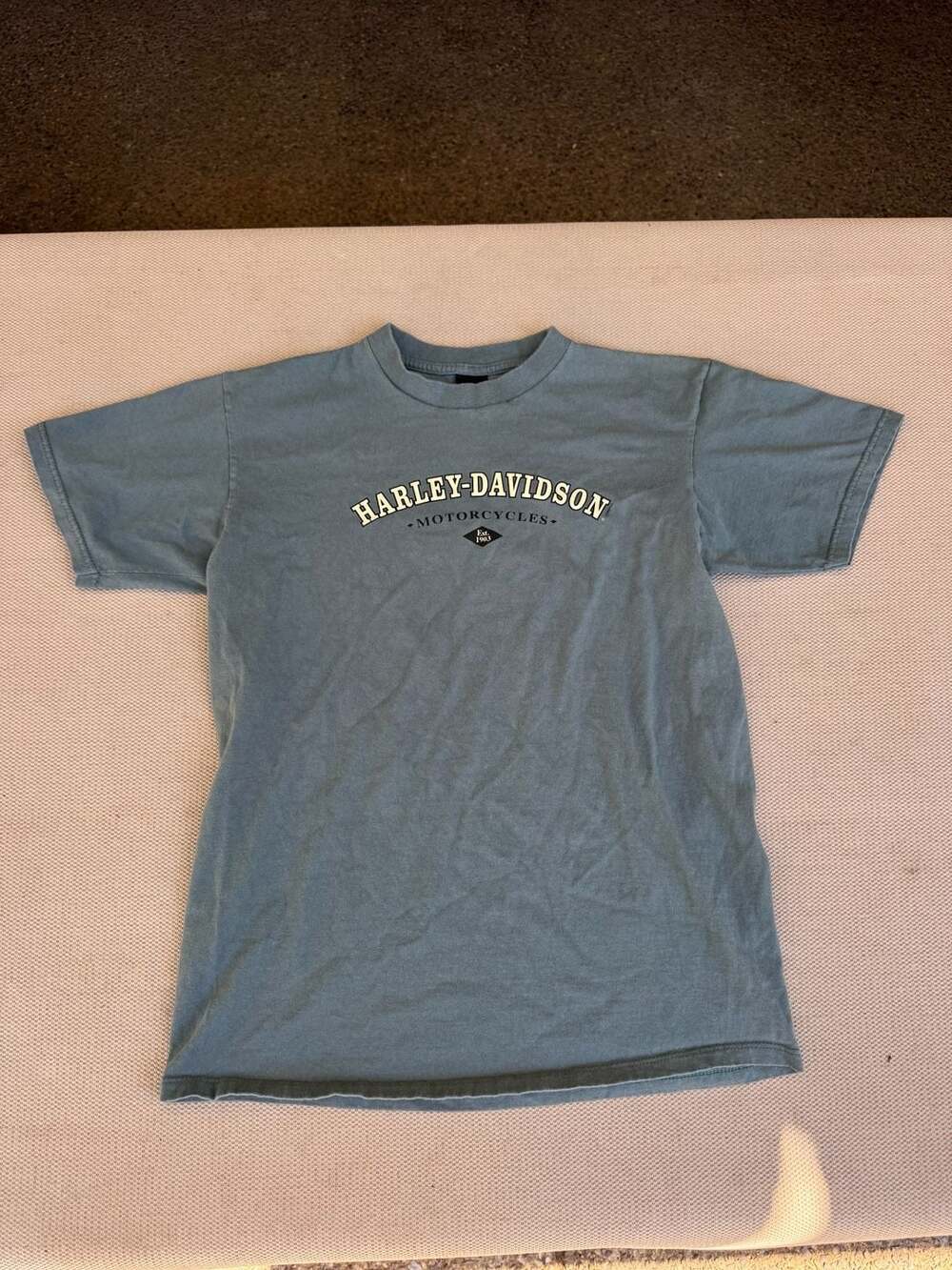 Harley-Davidson T-Shirt Size L Blue Dallas Texas Biker